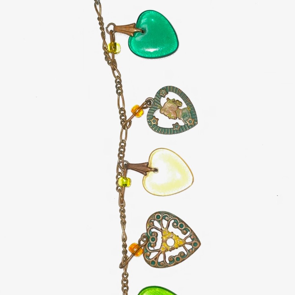 Whimsical Multi Heart Necklace with matching Heart Earrings - Picture 8 of 8